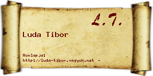Luda Tibor névjegykártya